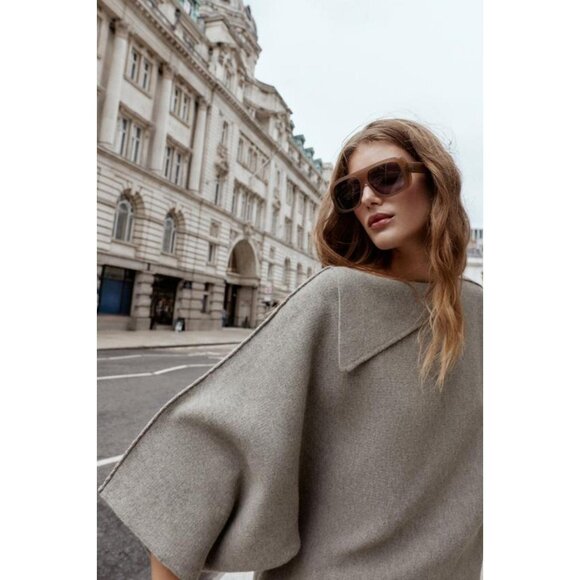 ZARA KNIT SWEATER WITH LAPEL NECK - Picture 5 of 8